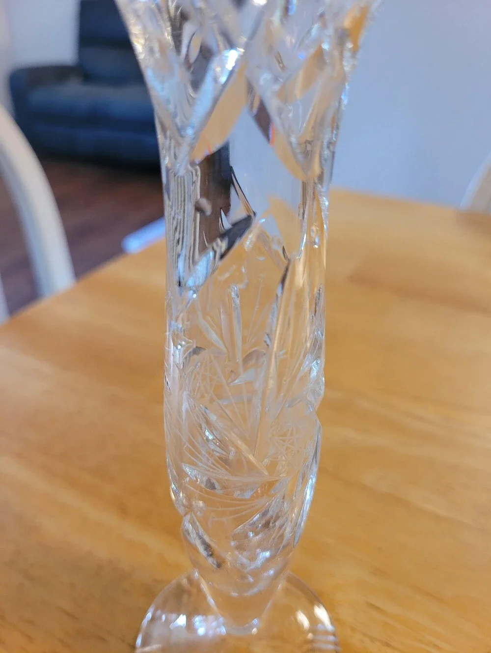Vintage Cut Crystal Bud Vase